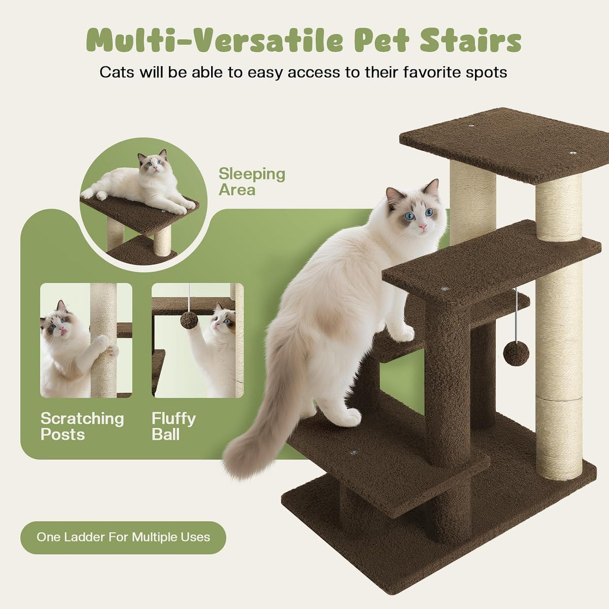 4-Step Pet Steps for Cats/Dogs - Brown / 1 / 4-step - image 2