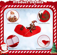 Santa Dog Costume, Dog Christmas Outfit, Riding Pet Costume - RedBrown Santa Claus / XL(Neck:17.3-20.5" Chest:22.8-29.5") - image 3