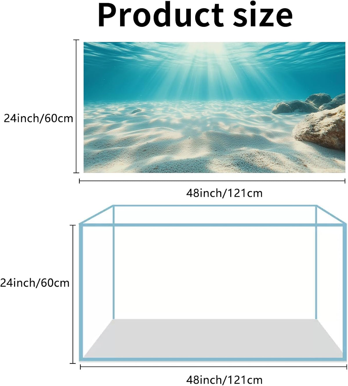 3 PCS Aquarium Background - 48x24 Inch - image 2