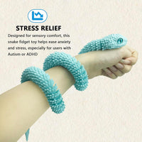 24in 3D Printed Snake Toys, Flexible 3D Printed Animal - Sky Blue / 24in - image 2