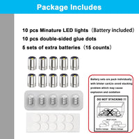 SUZEYAR 10 pcs Miniature Led Lights - Coldwhite - image 4