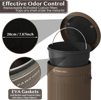 Dog Poop Trash Can Outside Odor Control, Waterproof - Espresso-Walnut Brown 1-Pack - image 2