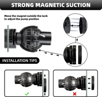 Aquarium Wave Maker Pump: 8W 1600GPH 360°Adjustable Power Head Fish - image 4