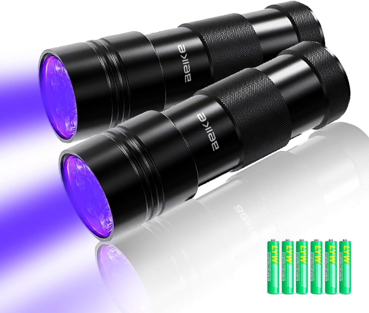 UV Flashlight Black Light - 2 pack