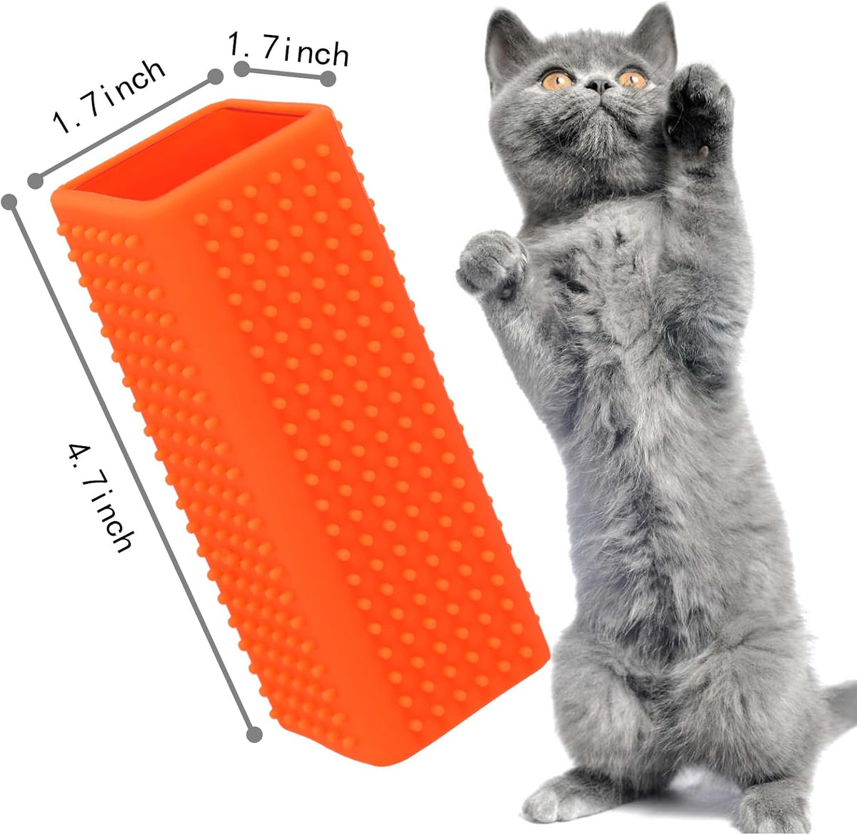 2pcs Pet Dog Cat Hair Remover, Pet Hair Removal Tool - orangeblue - image 2