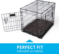 Paw Inspired Washable Padded Crate Mats for Dogs - 24 Inch / Gray - image 3