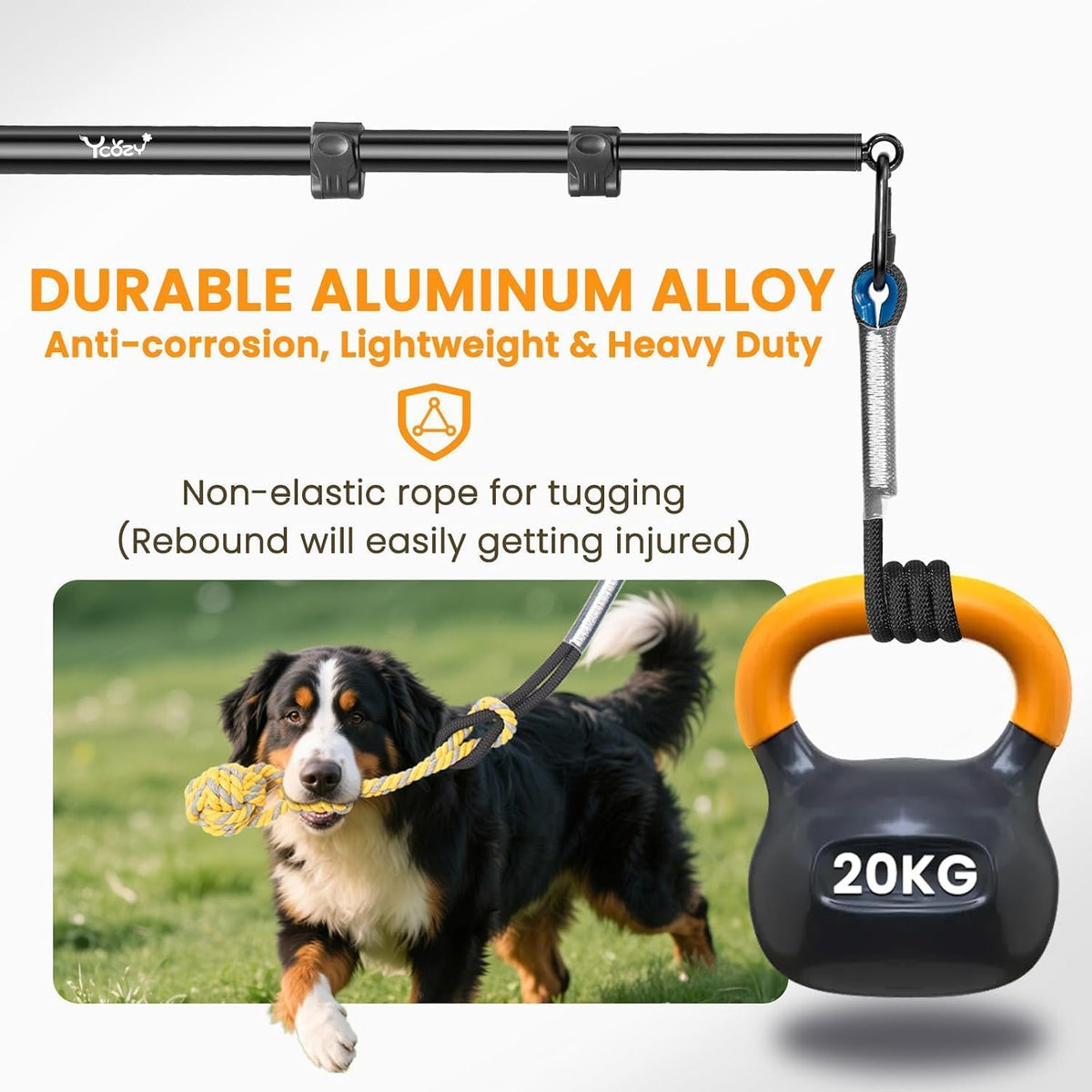 Ycozy Flirt Pole for Dogs Heavy Duty Interactive Toys Tug of War - image 4
