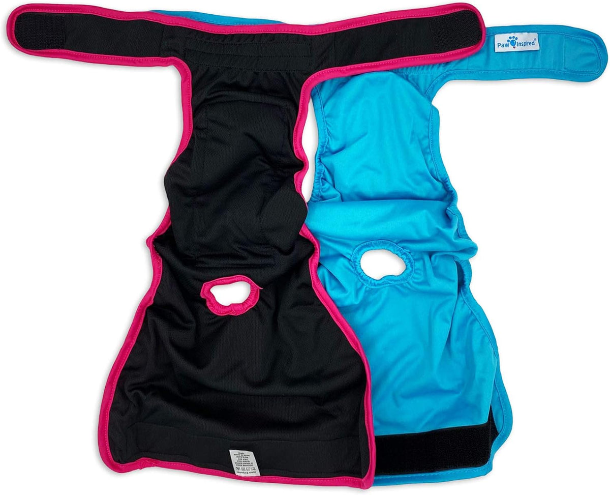 Paw Inspired Washable Dog Diapers, Assorted and White Lining - Assorted (Black Lining) / X-Large (2 ct.) - image 3