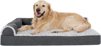 Furhaven Orthopedic Dog Bed for Large Dogs w/ Removable Bolsters - Jumbo / Stone Gray