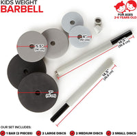 Modern Innovations Kids Weight Set Toy Dumbbells - Barbell / Black/Grey - image 2