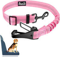 SlowTon Dog Car Seat Belt - Pink / 35.5in- 1 Pack