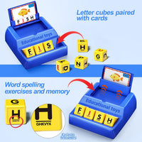 Montessori Matching Letter Game Toys for 3 4 5 Year Old Boy Girl - Big Size-Blue - image 3