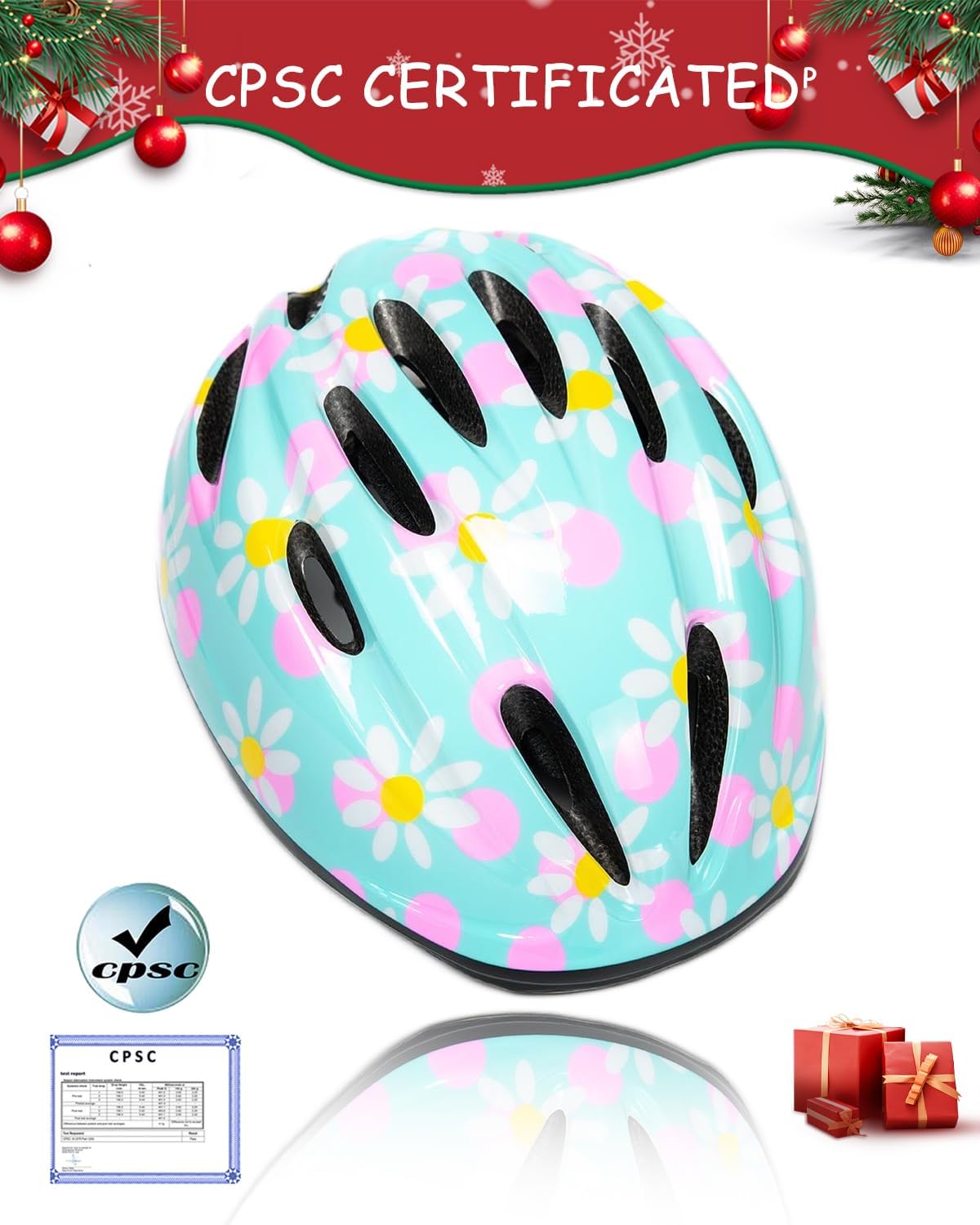 BeBeFun girls bike helmet in pink with 12 air vents and adjustable fit knob, ages 3 to 10 - view 17