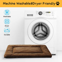 Dog Crate Pad Washable Dog Bed for Crate Medium Cozy Mat 36-Inch Gray – Essentials for Dogs - 24.0"L x 18.0"W x 1.0"Th / brown - image 2