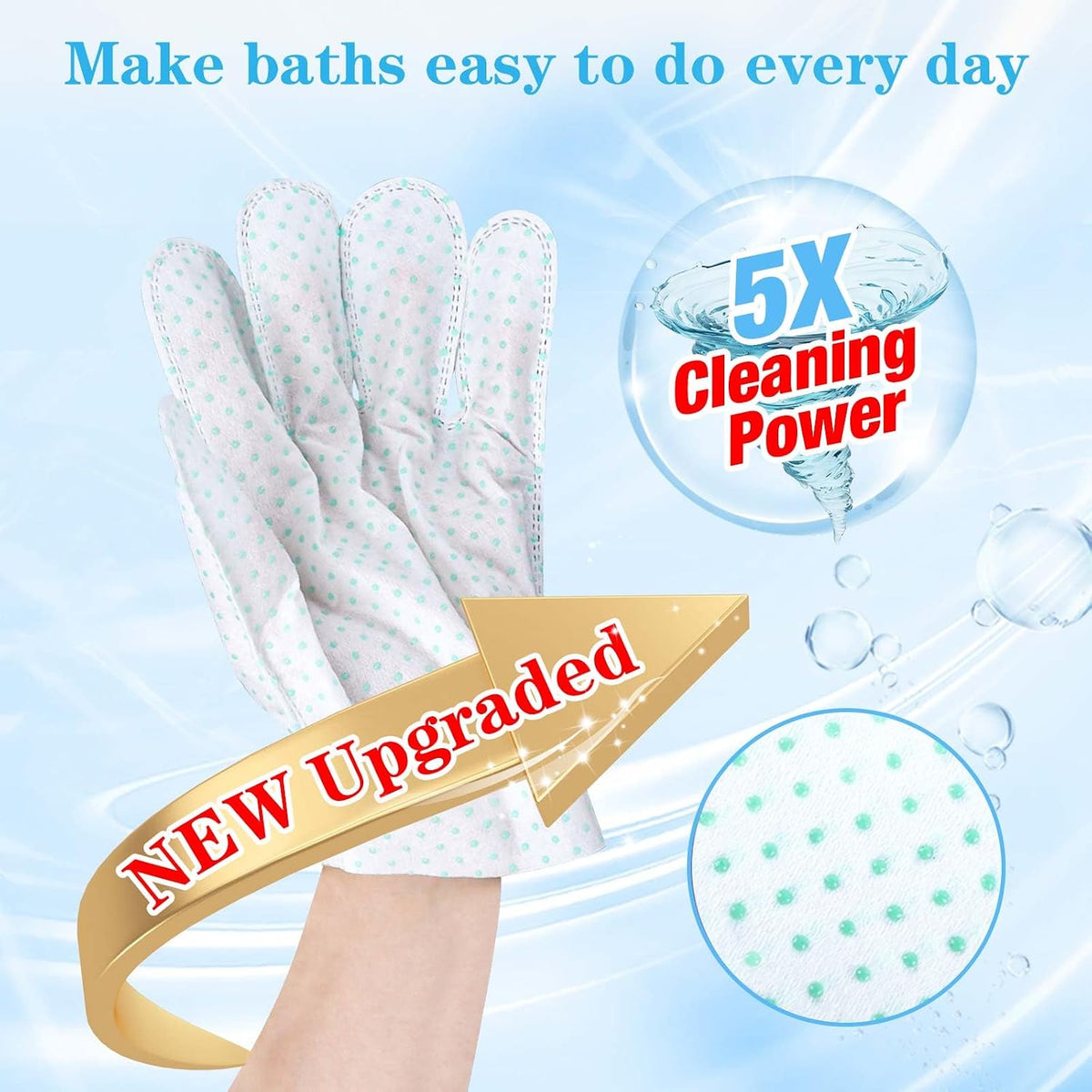 Dog Cleaning Gloves Wipes 15pcs Deodorizing Disposable Pet Grooming - 15pcs - image 2