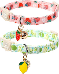 Halloween Cat Collar-2Pack Autumn Pumpkin Kitten Collars-Funny - Lime&StarBerry