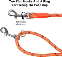 Long Dog Training Leash，Heavy Duty Reflective Rope Lead for Small - Orange / 15FT - image 4