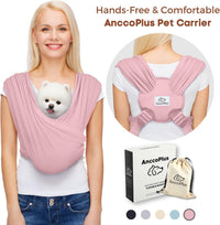 Small Dog Sling Carrier, Hands-Free - Light Pink / Plus - image 2