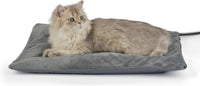 Outdoor Cat Heating Pad, 15.7" x 11.8", 30W, Grey – Essentials for Cats - Gray / 19.7"L x 15.7"W