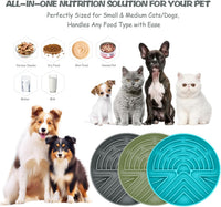 Lesipee Slow Feeder Dog Bowl for Large & Small Pets - Grey Green - image 2