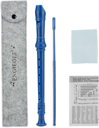 Felt Recorder Case for Soprano, Gray, for Kids – Fun for Kids & Family - Blue