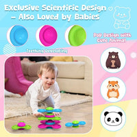 Spinner Toys for Babies, 3PCS | Suction Cup Spinner Toy for 1 2 Year Old Boys Girls | Suction Spinners Baby | Baby Toys 12-18 Months | Sensory Toy for Toddlers 1-3 (Cute Animals)