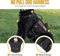 OneTigris Tactical Dog Harness with 5X Metal Buckle - L / Black - image 3