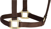 Weaver Equine Nylon Horse Halter, Triple-Ply Cheek Design, Original Non Adjustable Halters for Horses, Equine Tack,Average Size, Black