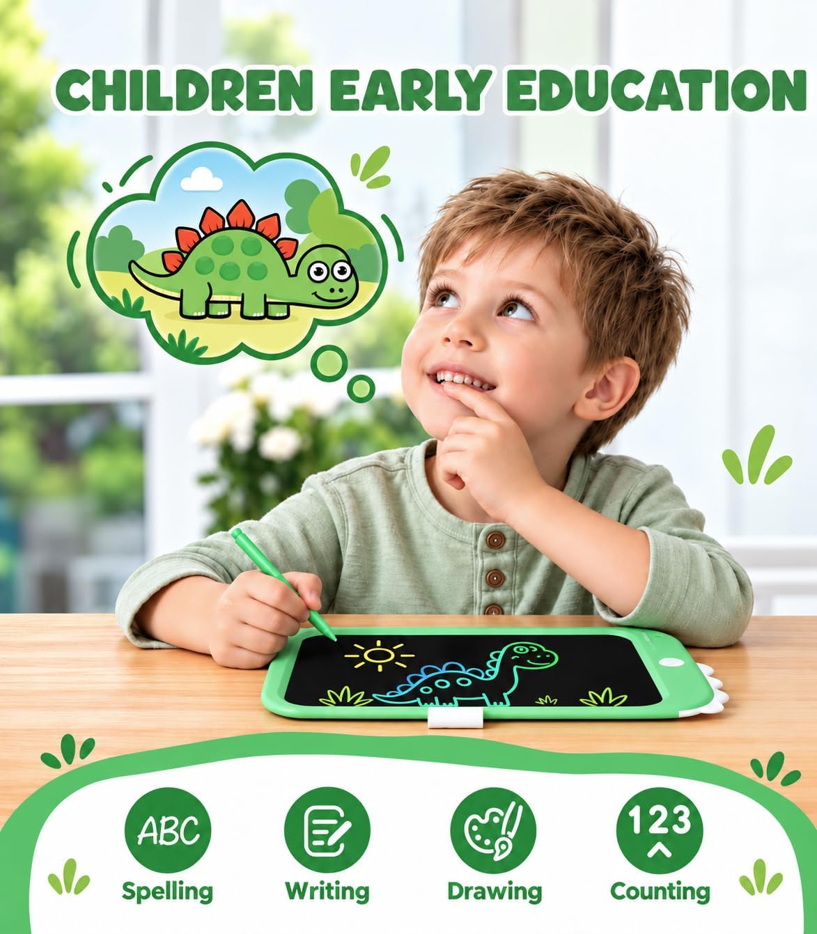 8.5 Inch LCD Doodle Board Tablet Toy - 10 Inch - Green - image 4