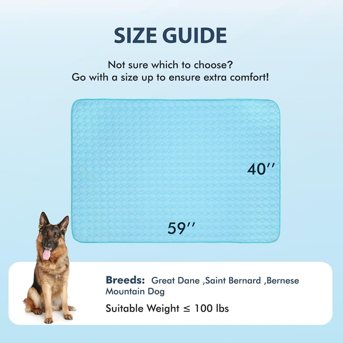 MICROCOSMOS Summer Cooling Mat & Sleeping Pad - 59" x 40" / Blue - image 4
