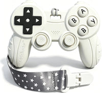 Cool Remote Game Control Teething Toy for Babies 0-6-12 Months - White