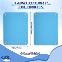 Yunsailing felt story boards for kids, 4 black flannel boards with grommets - view 12