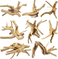 Natural Aquarium Driftwood for Fish Tank Reptile Terrariums Decor – Essentials for Fish - Spiderwood 4 to 8 Inch (Pack of 8)