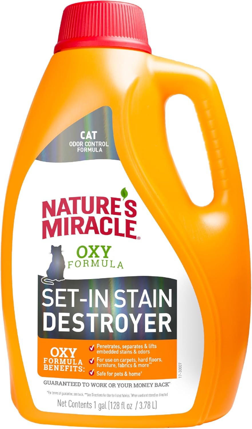 Nature's Miracle Just for Cats Oxy Stain and Odor Remover - 128 Fl Oz (Pack of 1)