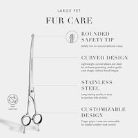 Tweezerman 9" Pet Grooming Scissors with Safety Round Tips, Professional Curved Grooming Shears for Medium to Large Dogs