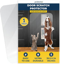 PROTECTO Door Protector from Dog Scratching, 35.5x24 - 1-pack Clear / 35.5x24"