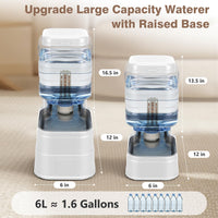 1.1 Gallon Pet Automatic Dog Water Dispenser Cat Gravity Waterer - White / 6L(1.6 Gallon) - image 2