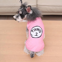 CuteBone Dog Shirts 2-Pack Soft Pet Clothes Breathable Summer Vest - Small / Girl thing 1 thing 2 - image 4