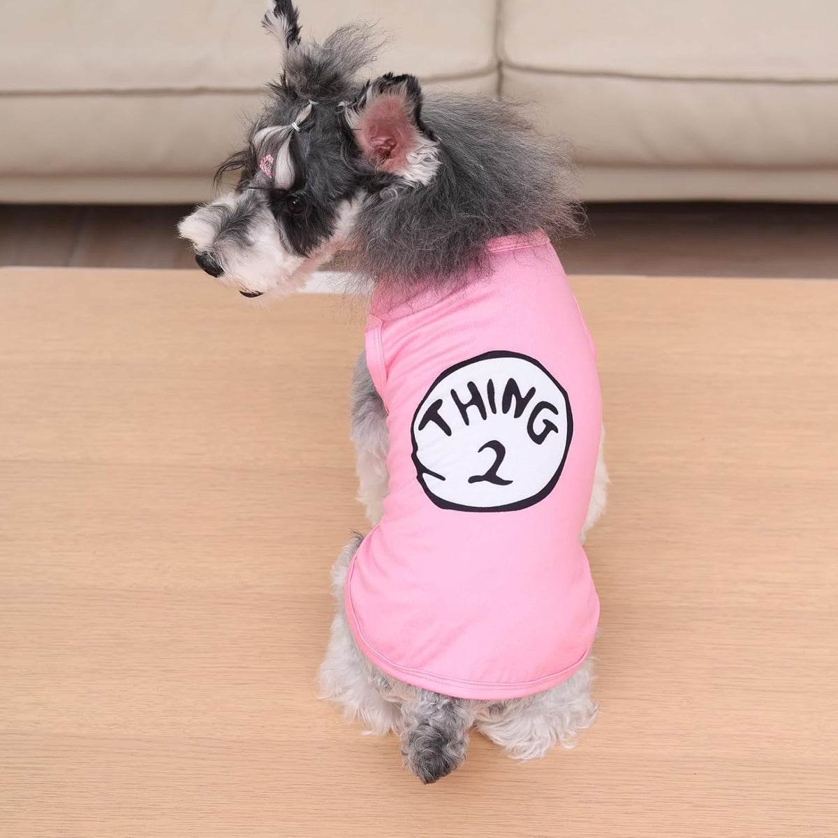 CuteBone Dog Shirts 2-Pack Soft Pet Clothes Breathable Summer Vest - Small / Girl thing 1 thing 2 - image 4