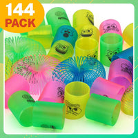 Cocurb mini spring party favors, 36 plastic springs in 4 bright colors with face expressions - view 8