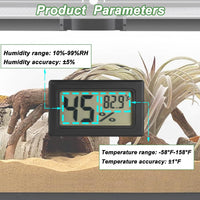 Reptile Thermometer and Humidity Gauge Digtal Terrarium Thermometer - 4 / rectangle - image 3