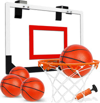 TOY Life Basketball Hoop Over The Door Basketball Hoop – Fun for Kids & Family - White-Classic