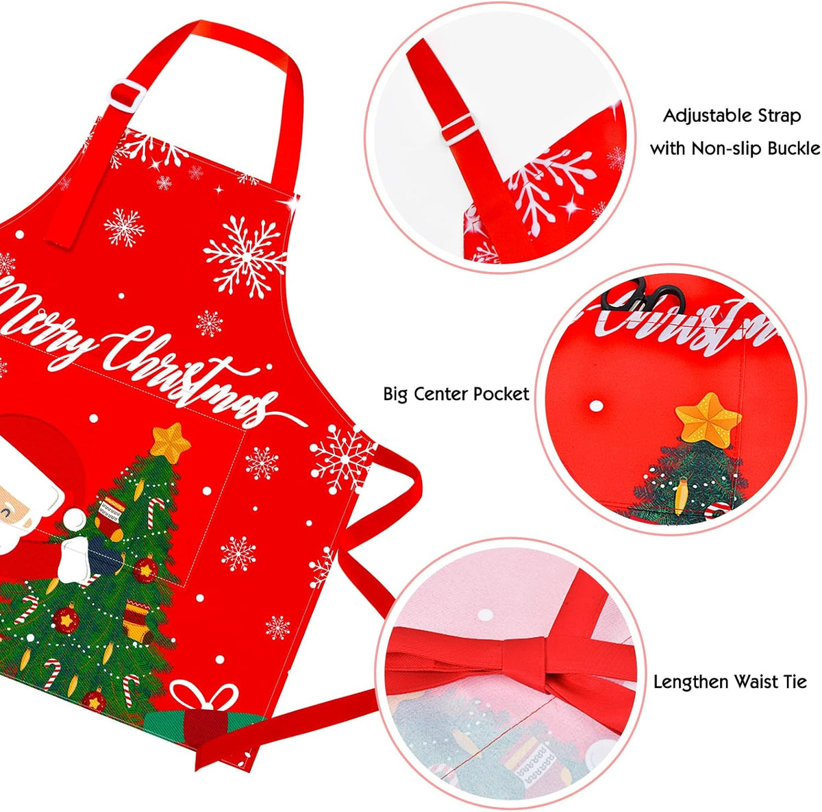 PASHOP rainbow unicorn kids apron 2 pack with front pockets in waterproof polyester - view 13