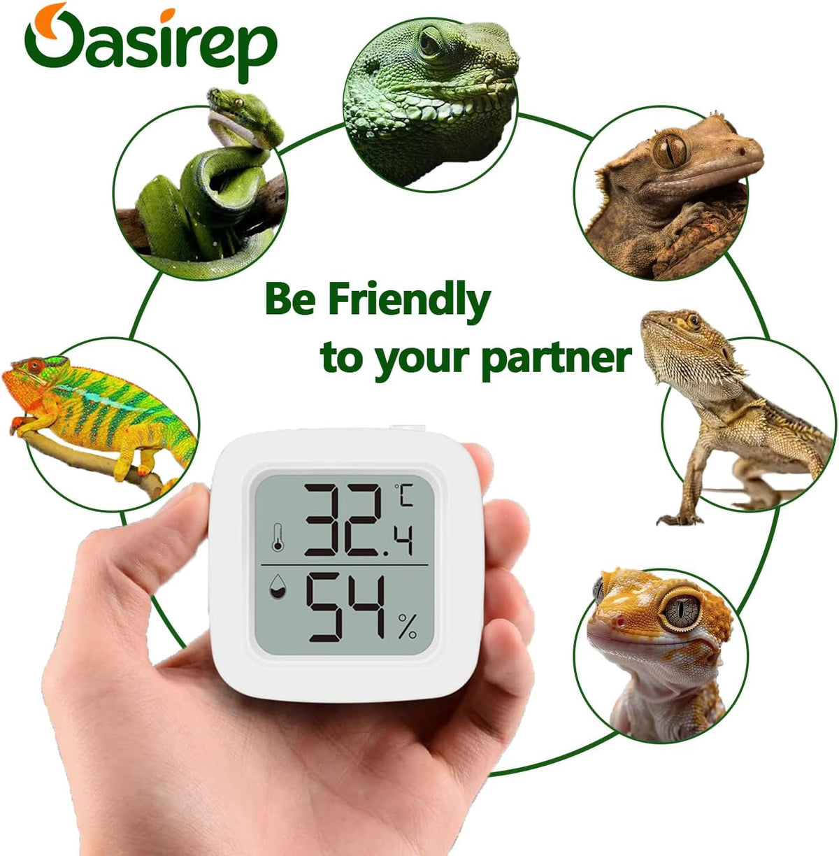 Reptile Thermometer and Hygrometer - KD30M-White / 4Pack - image 3