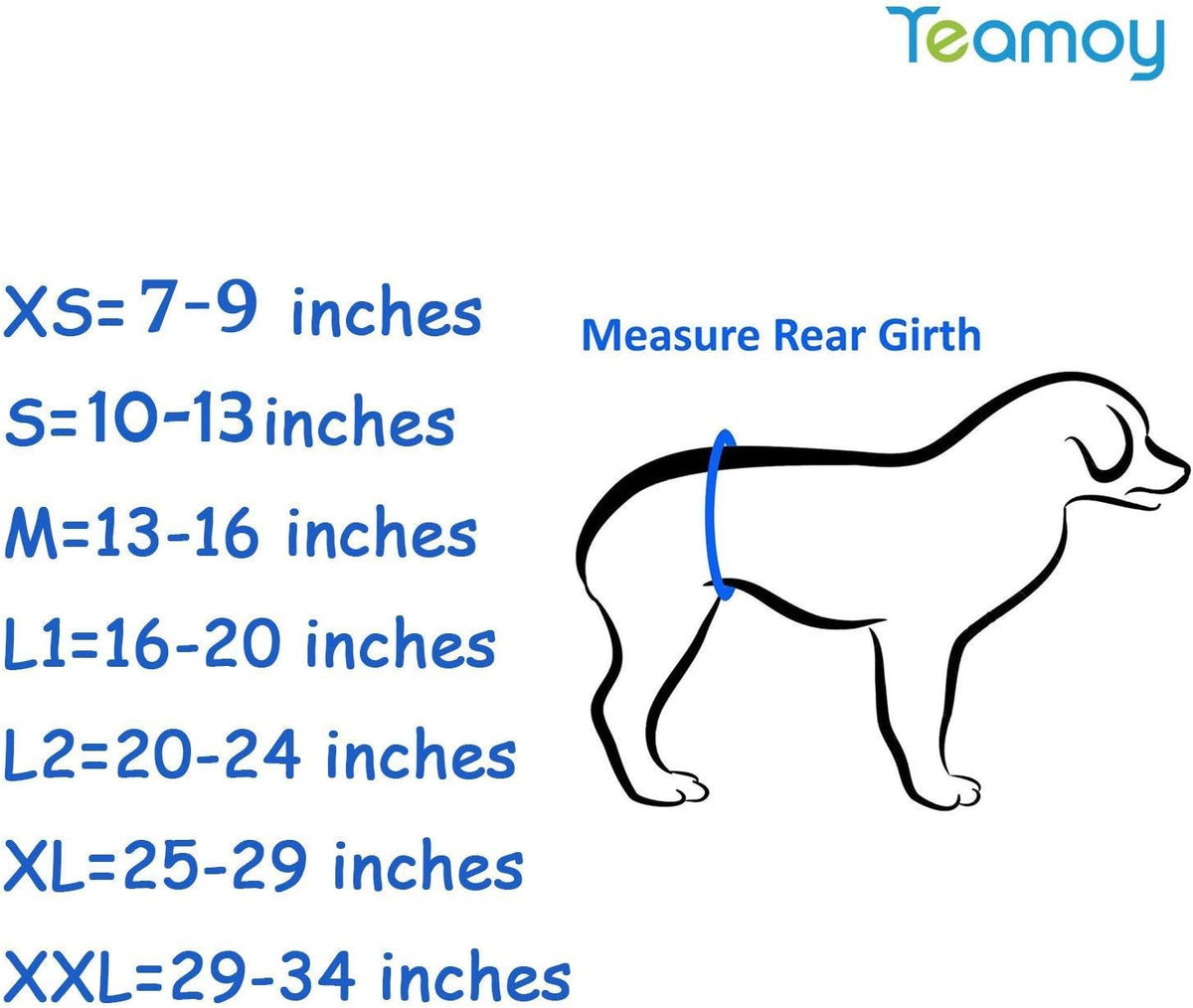 Teamoy Belly Bands for Male Dogs, Washable Wrap Diapers, S - L2(20"-24"Waist) / Black+ Gray+ Blue - image 3