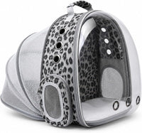 Expandable Cat Carrier Backpack with Bubble Window - Black and White Animal