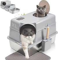 Stainless Steel Litter Box with Lid