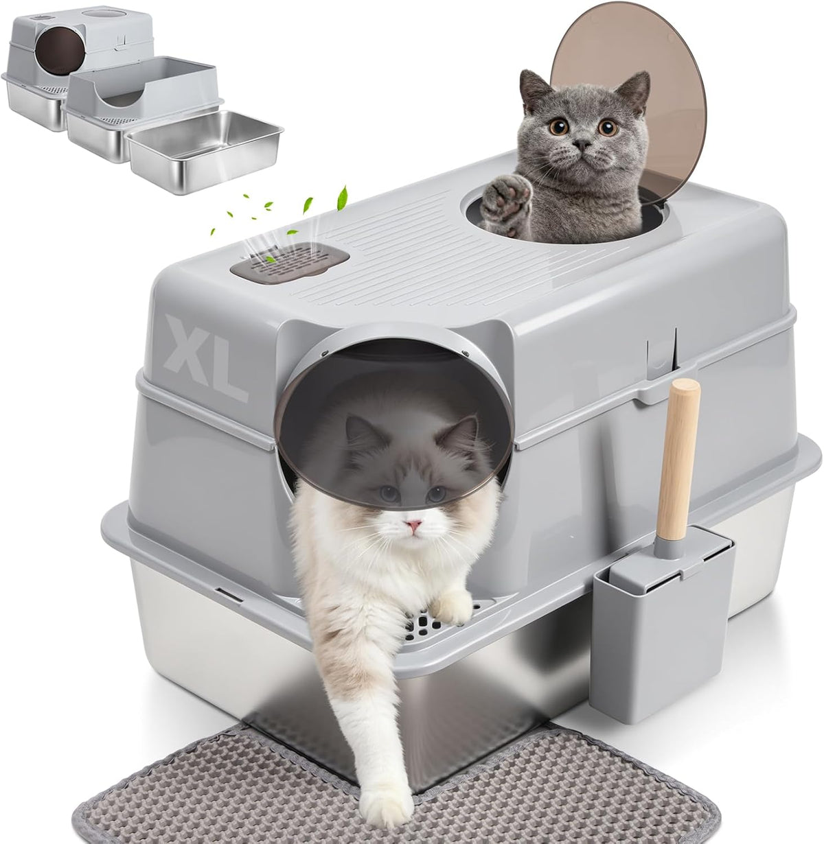 Stainless Steel Litter Box with Lid