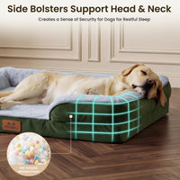 Orthopedic Dog Bed Medium Size Dog, Memory Foam Dog Bed Couch - Green / 30.0" L x 20.0" W x 6.3" Th - image 3
