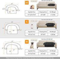 Calming Dog Bed Fluffy Plush Dog Mat for Furniture Protector with Removable Washable Cover for Large Medium Small Dogs and Cats (Small(35x31x5), Dark Grey)